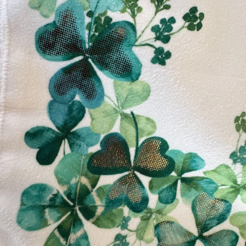 Nicole Miller Saint St Patricks Day Table Runner Shamrock Party Home Decor 14x72 - Picture 3 of 10
